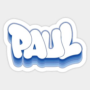 PAUL Graffiti Bubble letter Sticker